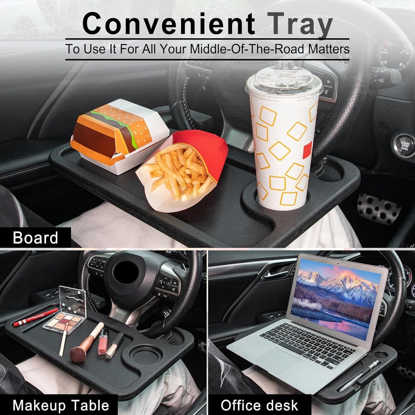 Luxury Car Steering-Wheel Desk.