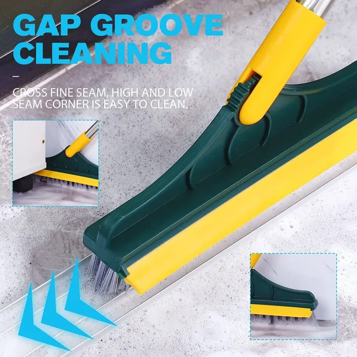 3-in-1 Long Handle Floor Scrub Brush – Multi-Purpose Spin Cleaning Tool
